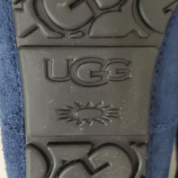 UGG Ascot Slipper Deep Ocean Suede Wool Comfort Loafer Men's US 8/ EU 41 NIB - Picture 10 of 14